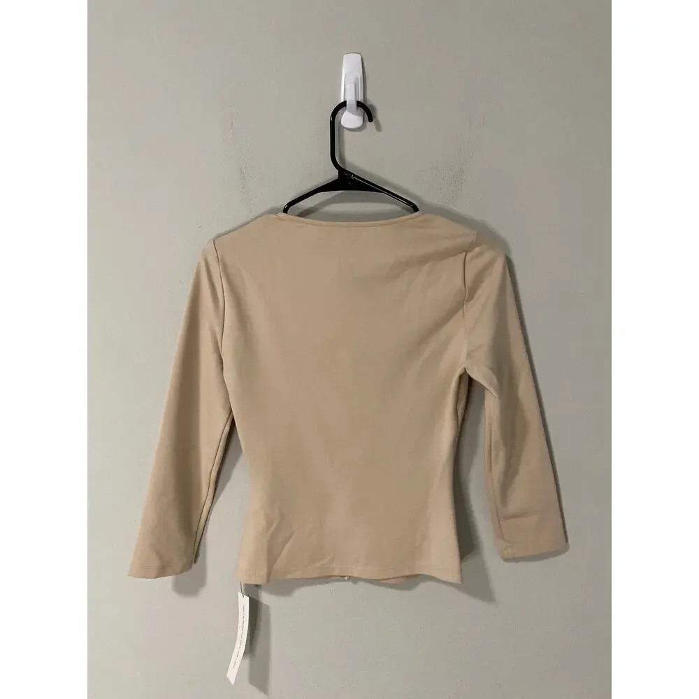 New Reformation Owen Knit Top, Fior Di Latte, Size XS